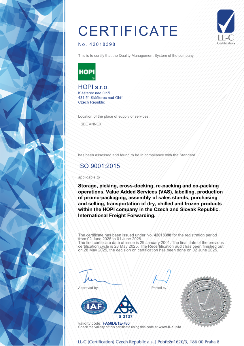 ISO certificate 9001 ENG preview
